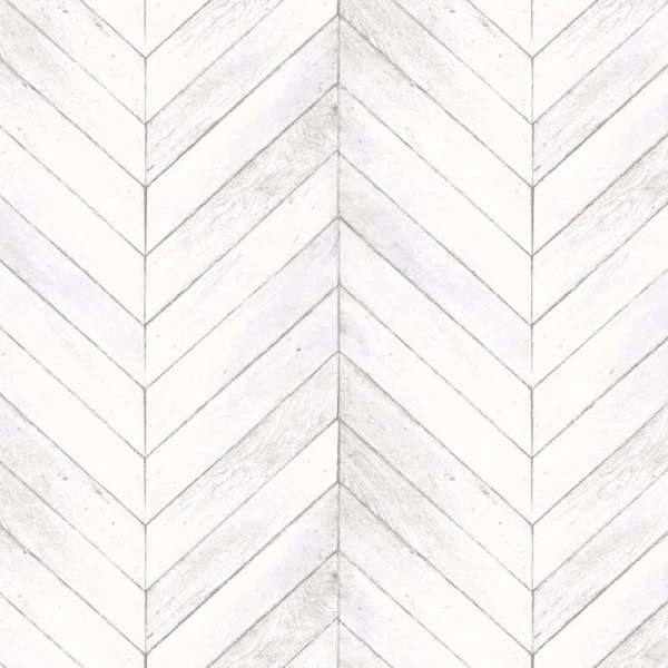 Off White & Grey Herringbone Wood Solid Vinyl on Paste the Wall Wallpaper G68001 - Image 1 of 2