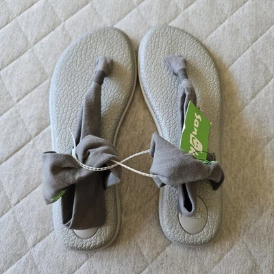 Sandalias para mujer Sanuk Yoga Sling 2 metálicas LX talla 10 gris plata Foto 1 de 4