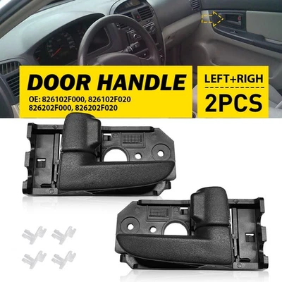 2x Manija de puerta interior negra para Kia Spectra 2004-2009 Spectra5 delantera o trasera Foto 1 de 4
