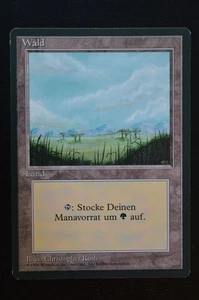 Magic The Gathering MTG FOREST GERMAN MISPRINT Plains Wald LP Played - Bild 1 von 2