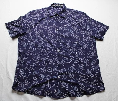 Orionride Men's S/S Beer Bike Zipper Pocket Gravel Shirt JL3 Navy Size XL - Image 1 of 4