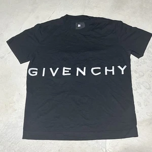 Givenchy Shirt Black Spell Out T Shirt SZ Small Double Sided Stitched *Fraying* - Picture 1 of 18