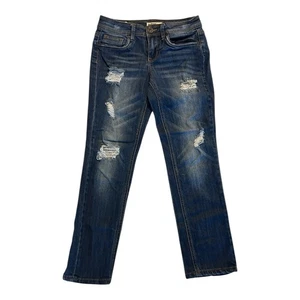 Blaue Dollhouse Damenjeans im Used-Look Größe 7 gerades Bein Denim Freizeitkleidung - Bild 1 von 7