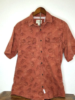 CABELA'S Short Sleeve Cotton Vented Fishing Shirt Burnt Orange Medium - Image 1 of 4