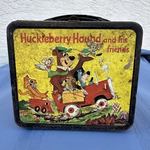 Vintage Huckleberry Hound And Friends 1961 Metall Brotdose von Aladdin *lesen - Bild 1 von 10
