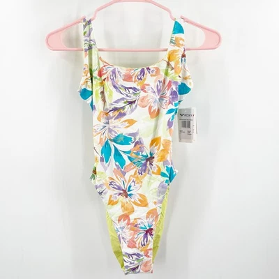 Traje de Baño ROXY Talla Pequeña Retro Revo Una Pieza Nuevo con Etiquetas Reversible Natación Playa Surf  Foto 1 de 4