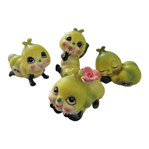 Set 4 statuine bruco vintage Josef Originals Japan - adorabili, rare - Foto 1 di 10