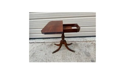 Duncan Phyfe Carved Mahogany Card Gaming Console Table 5565 - Image 1 of 4