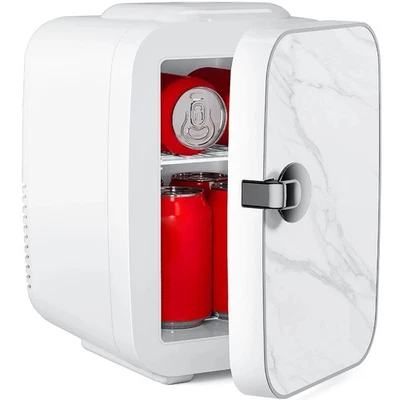 Mini nevera portátil de mármol refrigerador y calentador 4 litros 6 latas refrigerador compacto Foto 1 de 4
