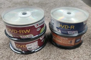 📀💿 Verbatim DVD-RW & DVD-R + TDK Blanks, 110 Total Discs 💿📀 - Afbeelding 1 van 5