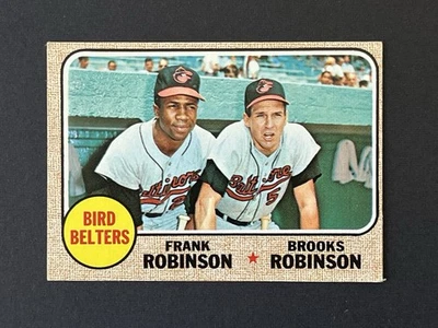 Tarjeta de béisbol 1968 Topps "Bird Belters" Brooks Robinson, Frank Robinson #530 Foto 1 de 2