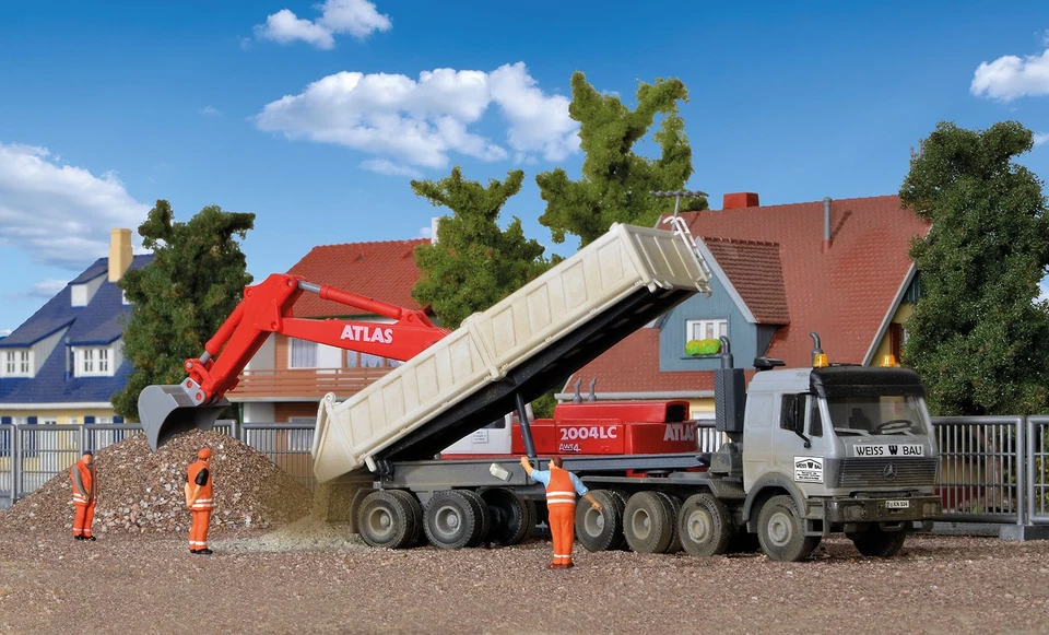 Kibri 13587 - H0 MB 4 Assi Con Rimorchio Meiller - Nuovo - Immagine 1 di 1