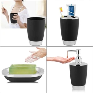 Multipurpose Plastic Bathroom Collection Hygienic Toothbrush Cup Soap Dispenser - Picture 1 of 13