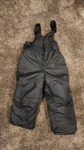 Cat & Jack Winter Snow Bibs Snowsuit Unsex Kids Size 3T Black Warm Insulated - Picture 1 of 2