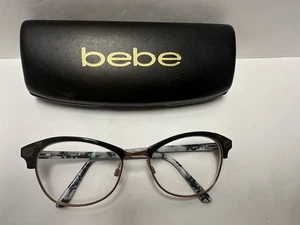 AUTHENTIC BEBE GLASSES FRAME BB5162 53-17-135 JET COLOR & CASE EUC - Picture 1 of 13