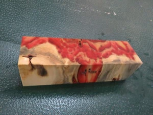FF- FLAME BOX ELDER BURL DELUXE KNIFE BLOCK/SCALES/ CALLS/ PEN BLANKS--F--6 - Picture 1 of 2