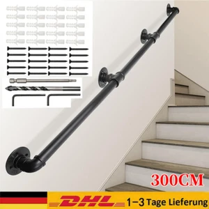 300cm Handlauf Treppengeländer Geländer Handlaufträger Rohrstütze Treppe AG - Bild 1 von 20