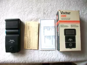 "Vivitar 3500 Zoom Thryistor Dedicated Electronic Flash For Canon" Working - Picture 1 of 3