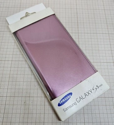 Original genuine Samsung Galaxy S5 mini wallet case pink EF-FG800BPEGWW - Image 1 of 2