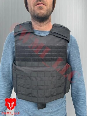 CWMI_LLC Tactical NIJ Level IIIA Bulletproof Vest Soft Panels PALS For MOLLE Attachments
