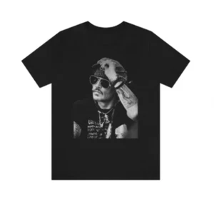 Johnny Depp T-Shirt Black New Men tee Cotton - Picture 1 of 2