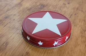 Tarro de café vintage Maxwell House tapa de metal lata roja con artesanías de granja STAR PRIM - Imagen 1 de 4