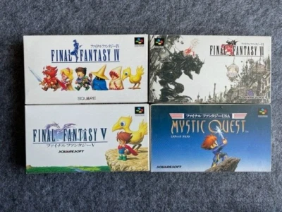 Nintendo SFC  Final Fantasy IV V VI  MysticQuest set of 4 SFC w/instruction, box - Image 1 of 4