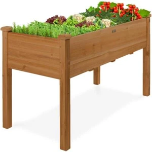 Best Choice Products Raised Garden Bed 48 in. x 24 in. x 30 in. Wood Acorn Brown - Picture 1 of 2