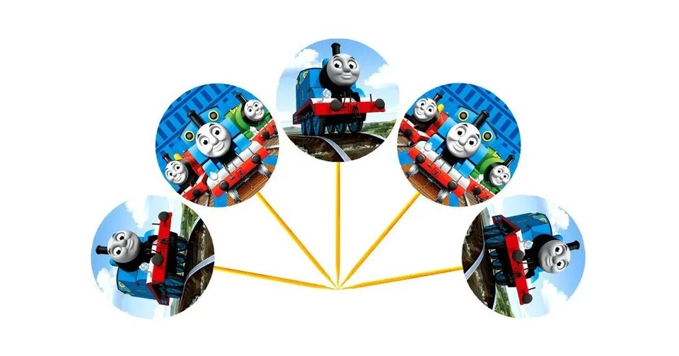 Thomas y sus amigos Fiesta Feliz cumpleaños Platos Tazas Bolsas de golosinas Caja de favor Foto 1 de 1