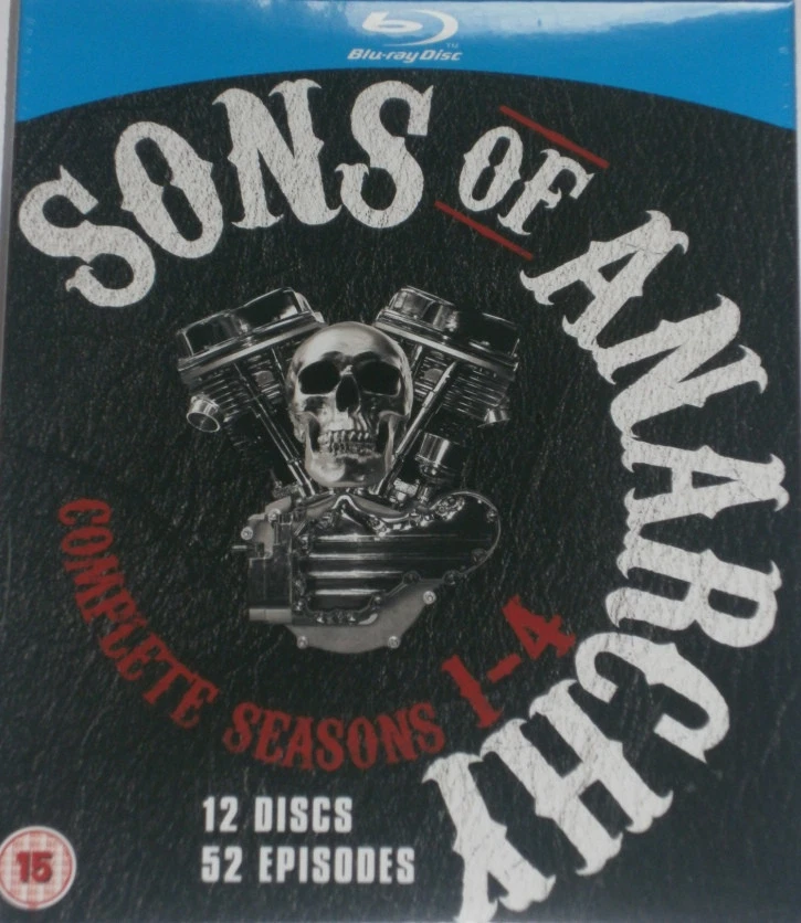 Sons Of Anarchy Staffeln 1 2 3 4 , 12 Blu Ray Box, NEU & OVP - Immagine 1 di 1