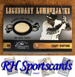 2003 Donruss Classics #LLJ-23 Tony Gwynn Legendary Lumberjacks #77/400