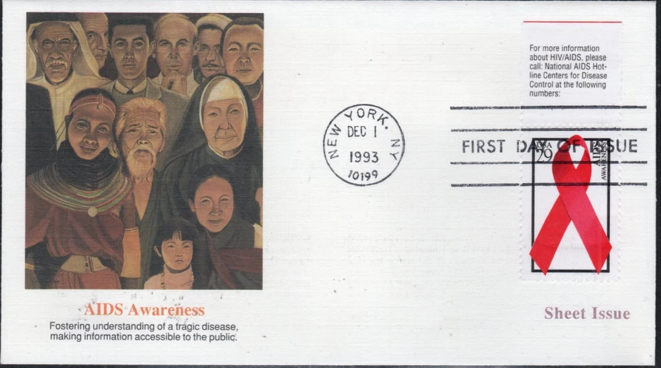 US Scott #2806 "AIDS Awareness" FDC - Image 1 of 1