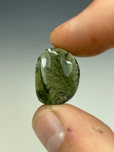 2.63g MOLDAVITE cabochon one side polished #CM10 - Picture 1 of 3