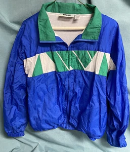 Vintage Gitano Herren mittelblau grün Windbreaker gefüttert Jacke Langarm - Bild 1 von 4