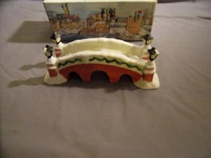 1991 Hearthside Village Porcelain Bridge Christmas Decoration in Box Noma  - Picture 1 of 4