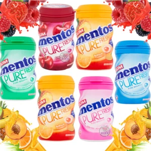 MENTOS GUM PURE FRESH ASSORTED FLAVOURS BOTTLES SUGAR FREE CHEWING GUM Original - Picture 1 of 9