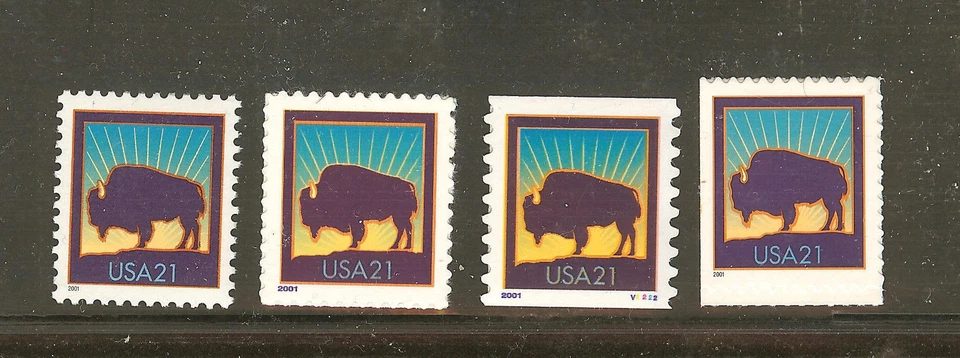 US Scott # 3467, 3468, 3475 & 3484 Bison Set of 4 MNH - Image 1 of 1