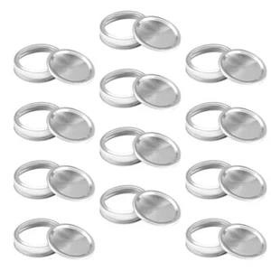 12Pcs Glass Jar Lids Replacement Bottle Airtight Canning Lids Kitchen Hotel - Picture 1 of 12