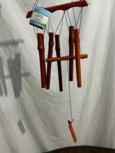 Outdoor Wind Chimes Bamboo Wind Chime Indoor Outdoor Wooden Wind Bell SL10 - Picture 1 of 5