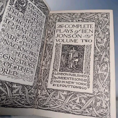 Everyman's Library: The Complete Plays of Ben Jonson Volume Two -1910 -Hardcover Foto 1 de 4