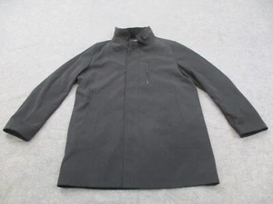 Nordstrom Jacket Mens Large Black Lined Coat Winter Long Windbreaker - Picture 1 of 7