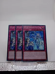 Yugioh! 3x Tearlaments Sulliek POTE-EN072 común 1a edición casi nuevo - Imagen 1 de 2