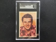 1955 Parkhurst Movie and Tv Stars #4 Rock Hudson Graded Nrmt/Mt 8. Rare