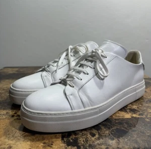 J Lindeberg Dress Casual Shoes White Leather Mens Size 43 US10 - Picture 1 of 10