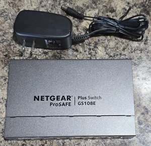 Netgear ProSAFE Plus GS108E GS108Ev2 8-Port Gigabit Ethernet Compact Switch - Picture 1 of 3