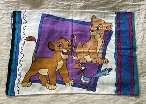 Vintage 90s Disney Lion King Simba Nala Timon Pumbaa Zazu Pillow Case Single - Picture 1 of 4