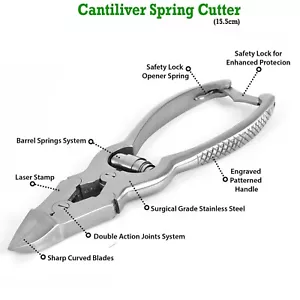 Profi Nagelknipser Cantilever Cutter Dicke Nägel Schwerlast Podologe - Bild 1 von 5
