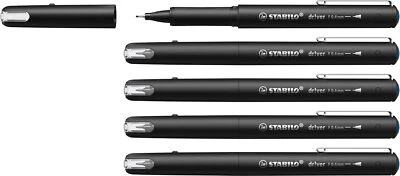 Premium-Fineliner - STABILO dr!ver - 5er Pack - blau Fineliner Stift F - Bild 1 von 4