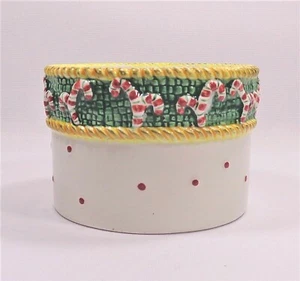 NIKKO Navidad "Desde 1908" plato de inmersión, dulces, nueces con patrón de bastón de caramelo - Imagen 1 de 6