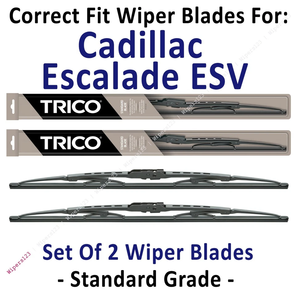 Wiper Blades 2 件装标准雨刮器适合 2003+ 凯迪拉克凯雷德 ESV - 30221x2 — 第 1/1 张图片